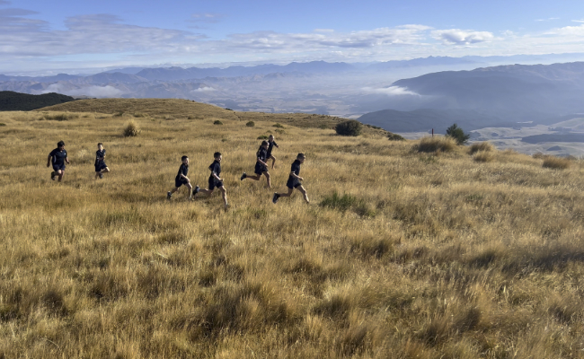 Children on top of Mt Grey